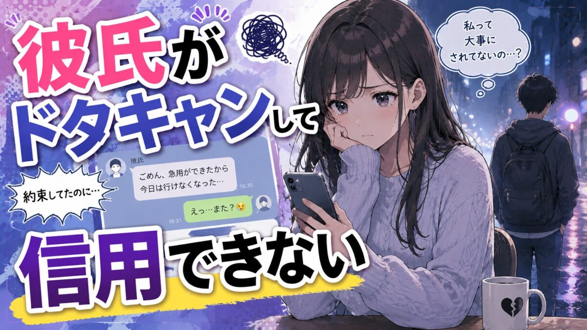 ドタキャンする彼氏が信用できない彼女