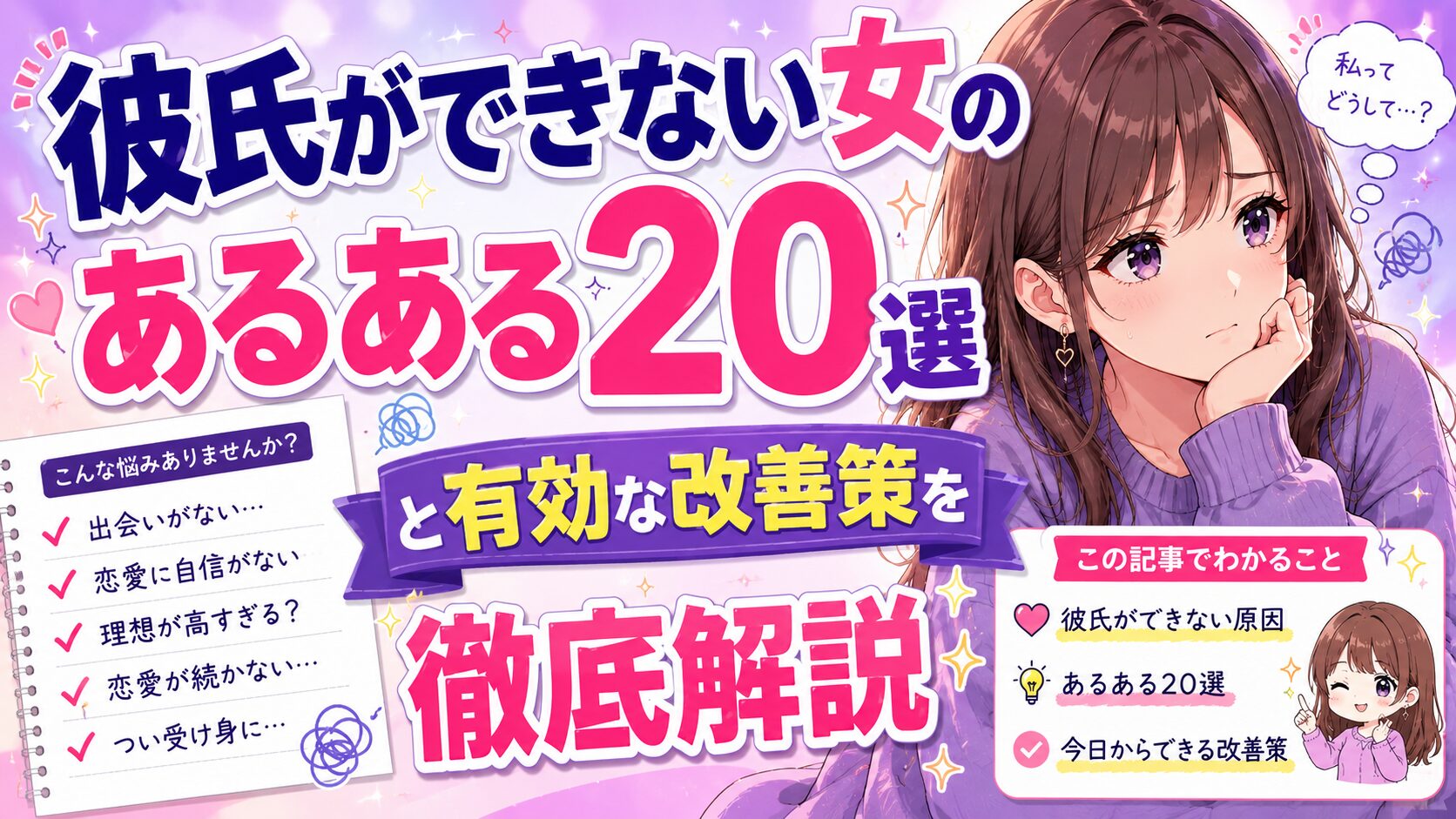 彼氏ができない女のあるある20選